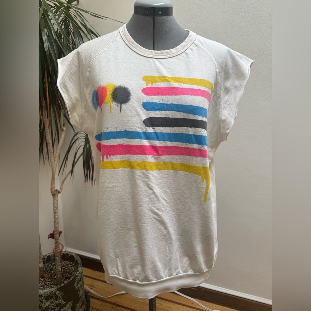 Famous Four Colors Oakland Organic Cotton Graphic Muscle Tee - White